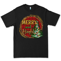 Black merry and bright christmas tree Premium Tee - AdoDesignShop