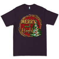 Plum merry and bright christmas tree Premium Tee - AdoDesignShop