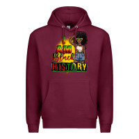 Burgundy i am black history juneteenth Premium Hoodie - CowGirlArtShop
