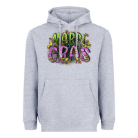 Heather Grey mardi gras Heavyweight Hoodie - CowGirlArtShop