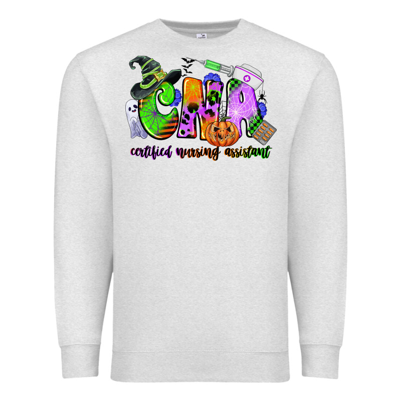 Cna Certified Nursing Assistant Halloween Premium Sweatshirt by CowGirlArtShop | Teevron