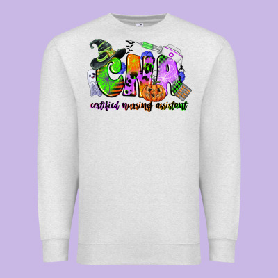 Cna Certified Nursing Assistant Halloween Premium Sweatshirt Designed By Cowgirlartshop