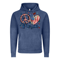 Vintage Denim peace love 'merica Vintage Hoodie - MaliasSmallBusiness