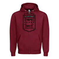 Burgundy vintage quality without compromise 1970 Zipper Hoodie - Bettercallsaul
