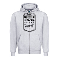 Heather Grey vintage quality without compromise 1970 Zipper Hoodie - Bettercallsaul