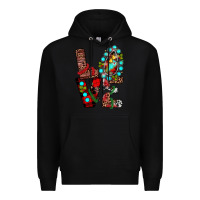 Black christmas love Premium Hoodie - JahusDesignShop