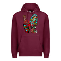 Burgundy christmas love Premium Hoodie - JahusDesignShop