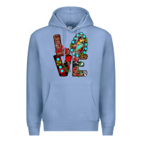 Colony Blue christmas love Premium Hoodie - JahusDesignShop