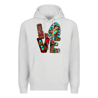 Dove Grey christmas love Premium Hoodie - JahusDesignShop