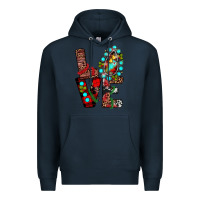 Navy christmas love Premium Hoodie - JahusDesignShop
