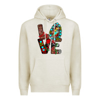 Oatmeal Heather christmas love Premium Hoodie - JahusDesignShop