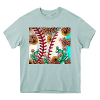 Arona baseball leopard turquoise cactus sunflower Heavy Core Tee - JahusDesignShop