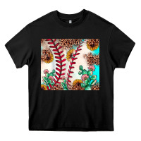 Black baseball leopard turquoise cactus sunflower Heavy Core Tee - JahusDesignShop