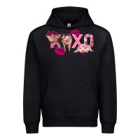 Black Valentine's Day Pig Xoxo Urban Hoodie - FaDigitalArtStudio