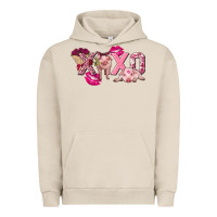 Pigment French Oak Valentine's Day Pig Xoxo Urban Hoodie - FaDigitalArtStudio