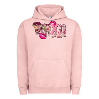 Pigment Salmon Valentine's Day Pig Xoxo Urban Hoodie - FaDigitalArtStudio