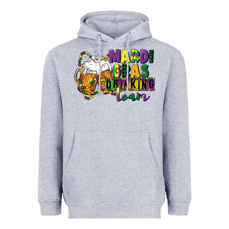 Mardi Gras Drinking Team 12 Inches 300 Dpi Heavyweight Hoodie by CowGirlArtShop | Teevron