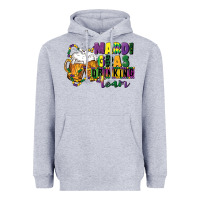 Heather Grey mardi gras drinking team 12 inches 300 dpi Heavyweight Hoodie - CowGirlArtShop