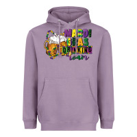 Lavender mardi gras drinking team 12 inches 300 dpi Heavyweight Hoodie - CowGirlArtShop