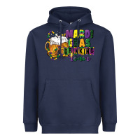 Navy mardi gras drinking team 12 inches 300 dpi Heavyweight Hoodie - CowGirlArtShop