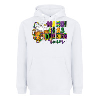 White mardi gras drinking team 12 inches 300 dpi Heavyweight Hoodie - CowGirlArtShop