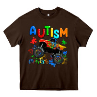 Chocolate Brown autism crusher Heavy Core Tee - AdoDesignShop