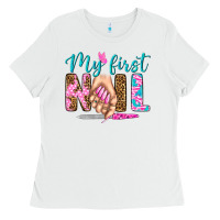 White my first nail bbs Ladies Tee - BundleAndBundleShop