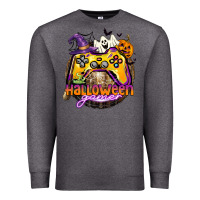 Charcoal Heather halloween gamer Premium Sweatshirt - CowGirlArtShop