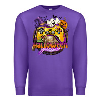 Purple halloween gamer Premium Sweatshirt - CowGirlArtShop