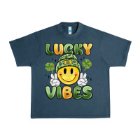 Midnight Navy lucky vibes Urban Heavy Tee - MaliasSmallBusiness