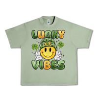 Oil Green lucky vibes Urban Heavy Tee - MaliasSmallBusiness