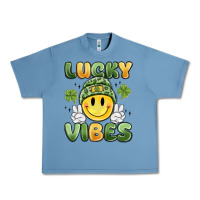Pebble Blue lucky vibes Urban Heavy Tee - MaliasSmallBusiness