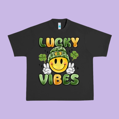 Lucky Vibes Urban Heavy Tee Designed By Maliassmallbusiness
