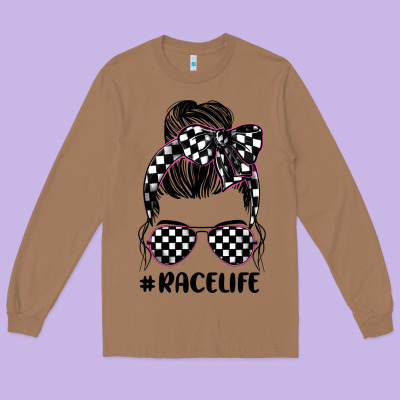 Race Life Long Sleeve Tee Designed By Jahusdesignshop