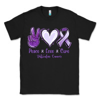 Black Peace love cure Testicular Cancer Classic Tee - NancyCooperArtShop