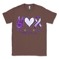 Chestnut Peace love cure Testicular Cancer Classic Tee - NancyCooperArtShop