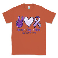 Copper Peace love cure Testicular Cancer Classic Tee - NancyCooperArtShop