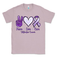 Lilac Peace love cure Testicular Cancer Classic Tee - NancyCooperArtShop