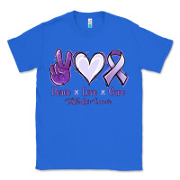 True Royal Peace love cure Testicular Cancer Classic Tee - NancyCooperArtShop