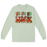 Matcha Ho ho ho Reindeer Long Sleeve Tee - NancyCooperArtShop