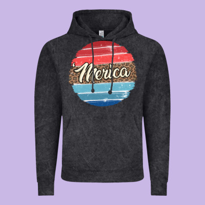 Leopard Merica Vintage Hoodie Designed By Maliassmallbusiness