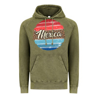Vintage Olive leopard merica Vintage Hoodie - MaliasSmallBusiness
