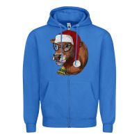 True Royal christmas glasses heifer Zipper Hoodie - RanaPortraitStore