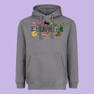Interpreter Mardi Gras Heavyweight Hoodie Designed By Cowgirlartshop