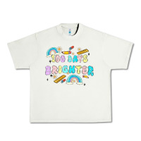 Pistachio 100 days brighter Urban Heavy Tee - MaliasSmallBusiness