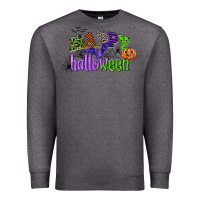 Charcoal Heather happy halloween Premium Sweatshirt - CowGirlArtShop