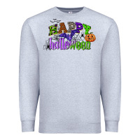 Heather Grey happy halloween Premium Sweatshirt - CowGirlArtShop
