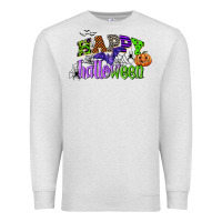 Oatmeal Heather happy halloween Premium Sweatshirt - CowGirlArtShop