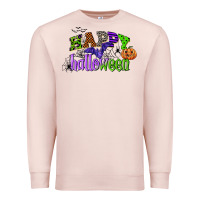 Pale Pink happy halloween Premium Sweatshirt - CowGirlArtShop