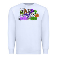 White happy halloween Premium Sweatshirt - CowGirlArtShop